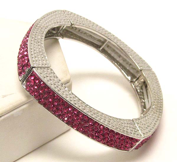 Crystal pave luxury party bangle bracelet