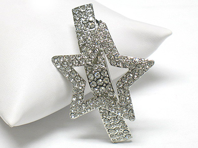 Crystal stud star shape hair pin