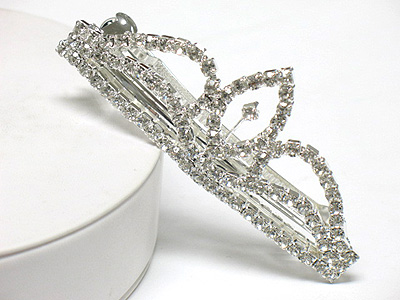 Rhinestone crown shape hair pin