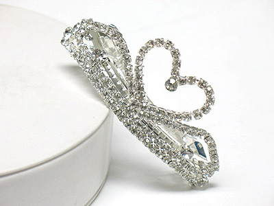 Rhinestone crown shape hair pin