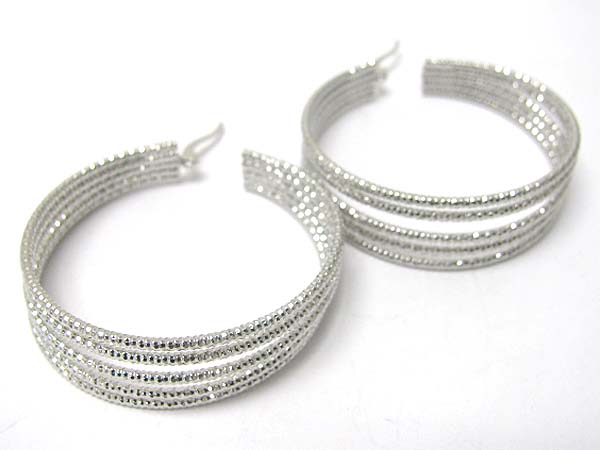 Metal multi hoop earring - hoops