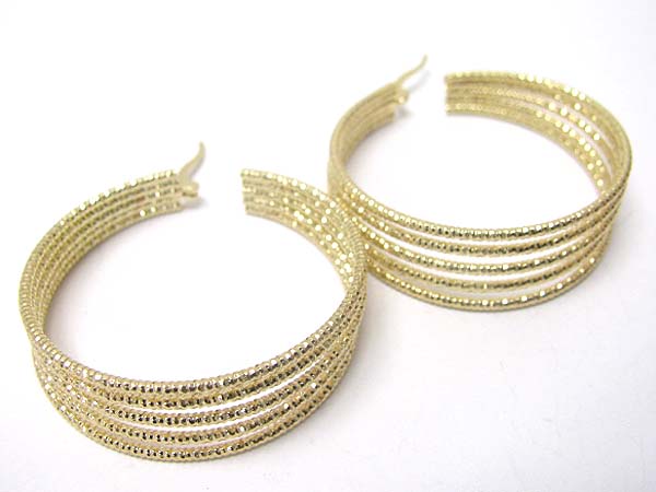 Metal multi hoop earring - hoops