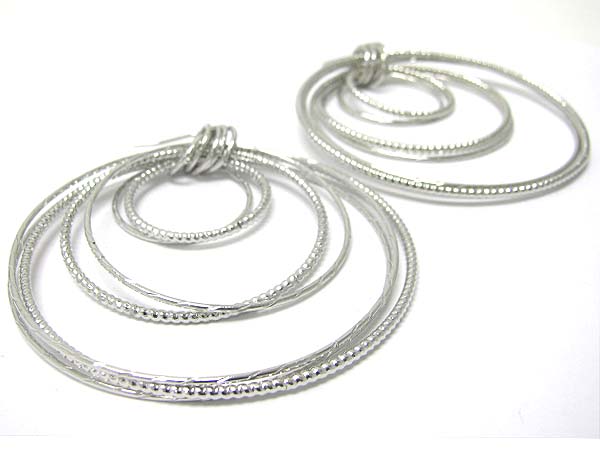 Metal multi hoop earring - hoops