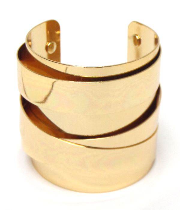 Architectural metal cuff bracelet