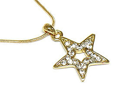 Cruystal star necklace