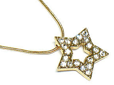 Cruystal star necklace