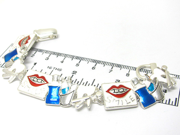 Epoxt multi dental theme link magnetic bracelet