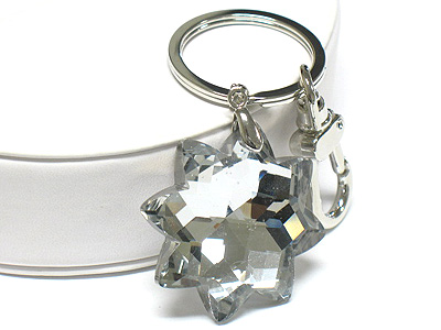 Glass charm key chain charm