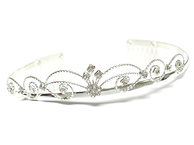 Crystal stud crown style tiara