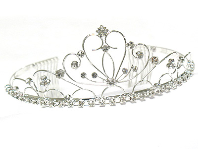 Crystal stud crown style tiara