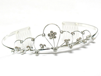 Crystal stud crown style tiara