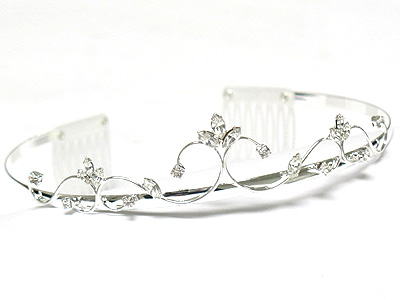 Crystal stud crown style tiara