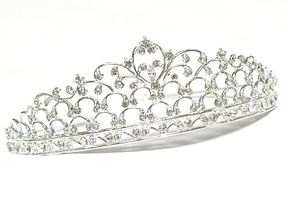 Crystal stud crown style tiara