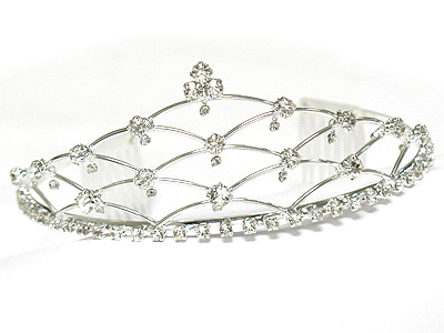 Crystal stud crown style tiara