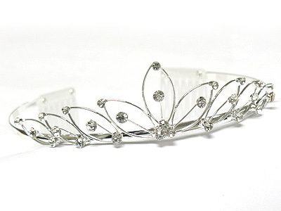 Crystal stud crown style tiara