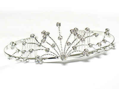 Crystal stud crown style tiara