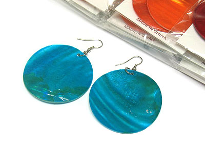 Dozen large marble shell earring mens jewelry