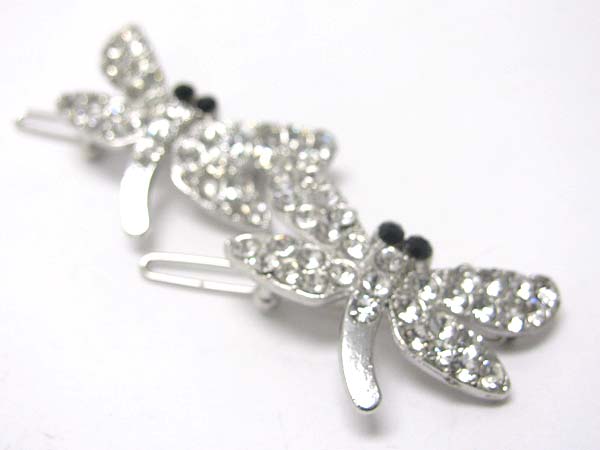 Crystal butterfly hair pin - 2 pc set