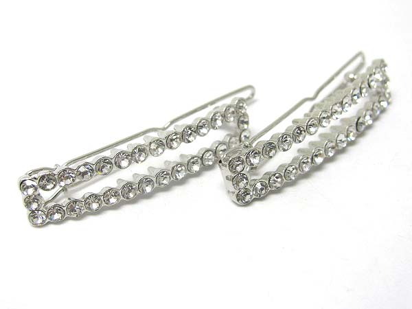 Crystal hair pin - 2 pc set