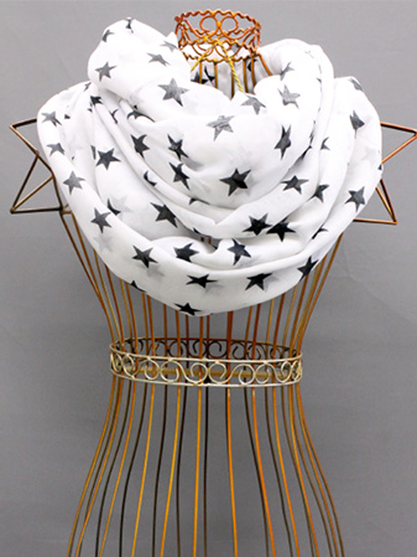 Over size simply star infinity scarf