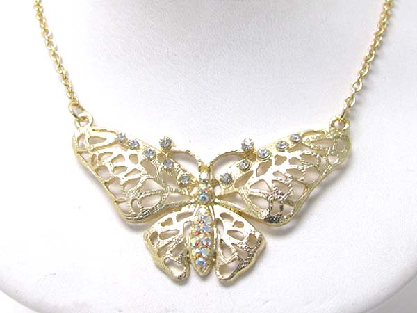 Crystal butterfly pendant necklace?