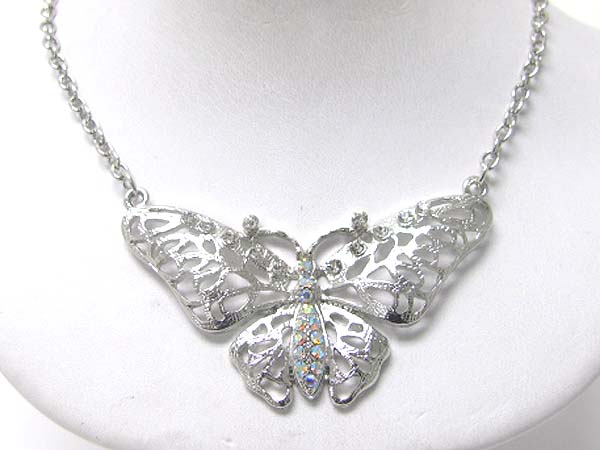 Crystal butterfly pendant necklace?