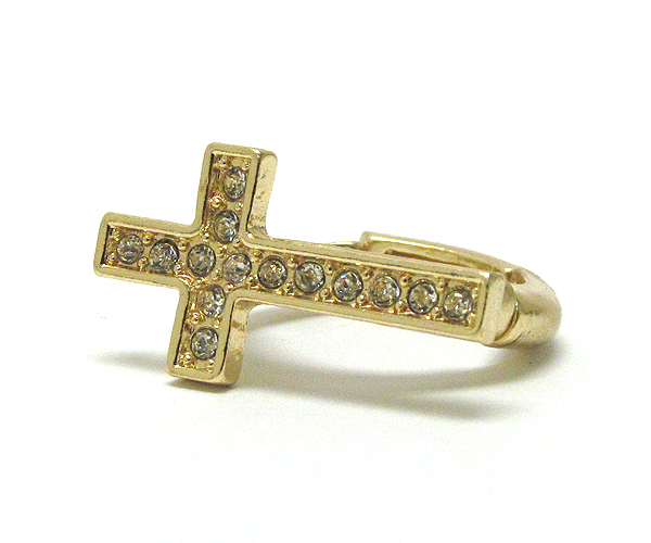 Crystal cross stretch ring