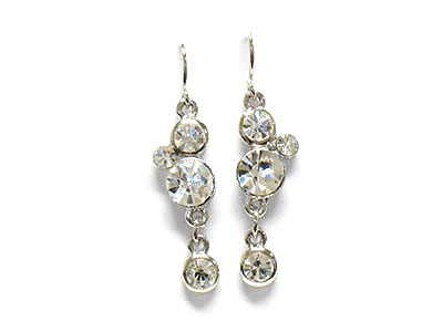 Crystal bubble drop earring