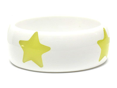 Glow in the dark star pattern fashion bangle