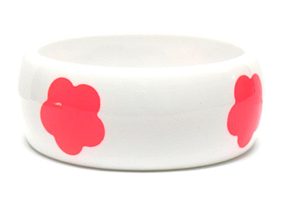 Glow in the dark flower pattern pattern fashion bangle