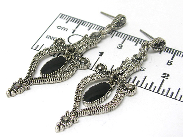 Victorian style marcasite texture earring