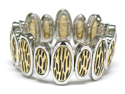 Metal round edge stretch bracelet