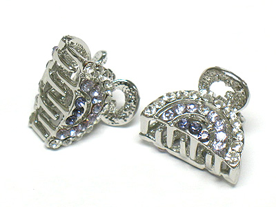 Small crystal hair claw - 2 pc set