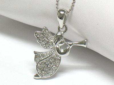 Crystal angel necklace