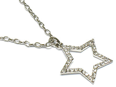 Crystal star necklace