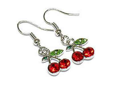 Crystal cherry earring