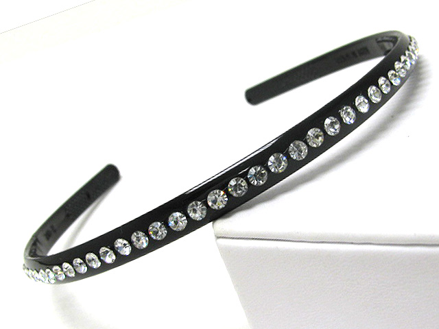 Single line crystal stud acryl headband