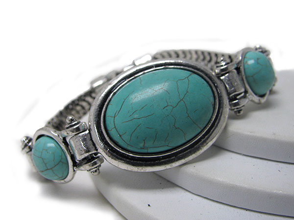 3 turquoise deco bracelet