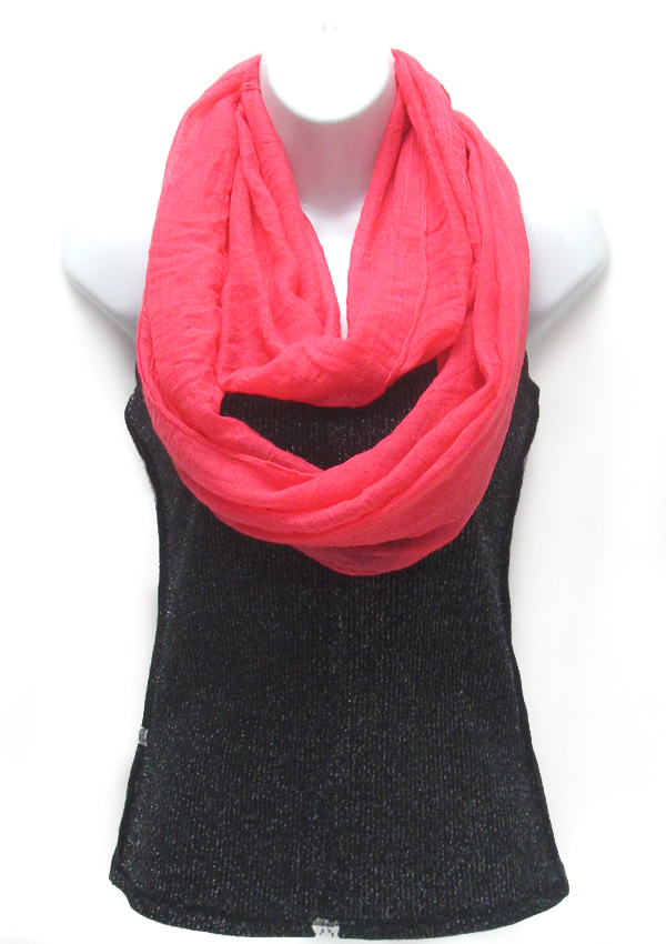 Polyester solid color infinity scarf