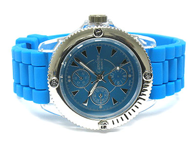 Cool summer color nudy face and rubber band fashion watch