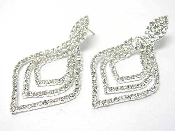 Rhinestone drop earring