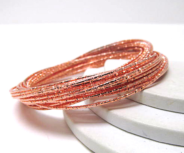 Multi thin fashion metal bracelet