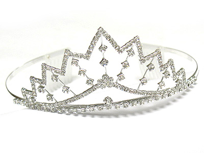 Crystal stud crown style tiara