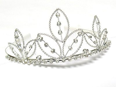 Crystal stud crown style tiara