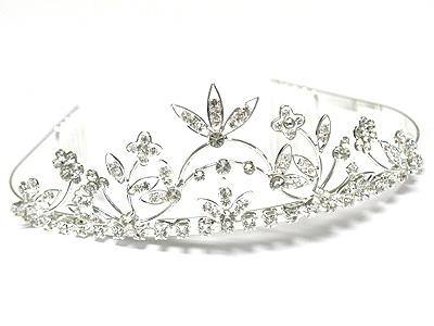 Crystal stud crown style tiara