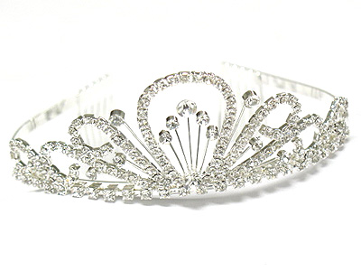 Rhinestone crown style tiara