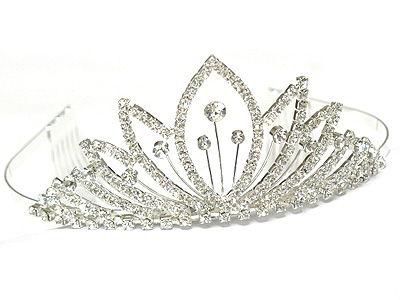 Rhinestone crown style tiara