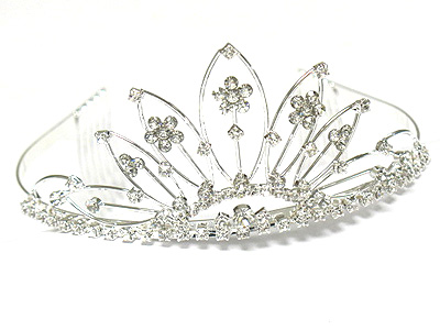 Crystal stud crown style tiara