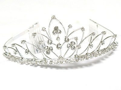 Crystal stud crown style tiara