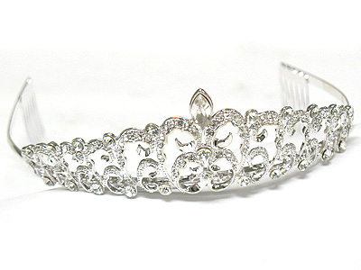 Crystal stud crown style tiara